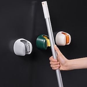 Mop Rack Free Of Punching Wall-Mounted Bathroom Mop Hook Household Traceless Mop Holder Mop Clip Lightinthebox