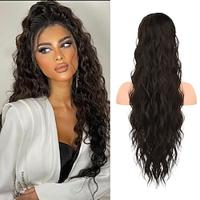 Ponytail Extension, Drawstring Ponytail Hair Extensions Long Curly Wavy Ponytail Natural Wavy Synthetic Hairpiece for Women Daily Use Lightinthebox