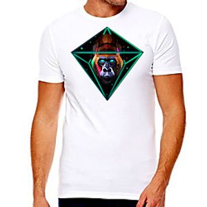 Men's Unisex Tee T shirt Hot Stamping Graphic Prints Orangutan Plus Size Print Short Sleeve Casual Tops Cotton Basic Designer Big and Tall White Lightinthebox