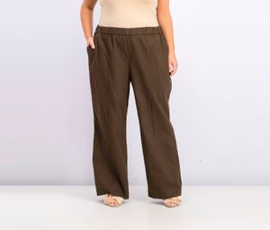 Womens Wide Leg With Flare Pants  Brown