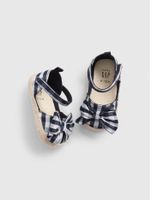 Baby Gingham Bow Espadrille Sandals - thumbnail