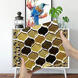 Imitation Epoxy Tile Sticker Chocolate Color Lantern Wall Sticker House Renovation Diy Self-adhesive Pvc Wallpaper Painting Kitchen Waterproof And Oilproof Wall Sticker miniinthebox