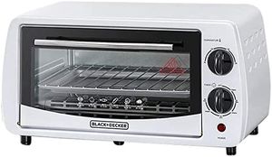 Black+Decker 9L Double Glass Multifunction Toaster Oven for Toasting/ Baking/ Broiling, White, TRO9DG-B5