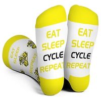 Socks Compression Socks Cycling Socks Athletic Socks Men's Women's Bike / Cycling Breathable Anatomic Design Wearable 1 Pair Graphic Cotton Yellow S M L / Stretchy / Lightweight miniinthebox - thumbnail