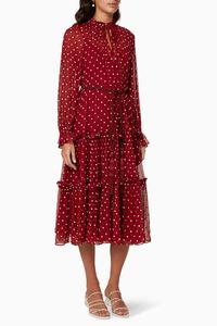 Ladybeetle Swing Midi Dress