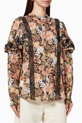 Jessa Ruffle Cotton Blouse Jessa Ruffle Cotton Blouse