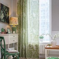 Farmhouse Curtain Drapes Cotton and Linen GrommetEyelet Curtain Panels For Living Room Bedroom Kitchen Window Treatments Thermal Insulated Room Darkening Lightinthebox - thumbnail