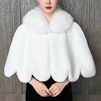 Sleeveless Luxurious  Elegant Faux Fur Daily  Wedding Party Women's Wrap With Solid Lightinthebox - thumbnail