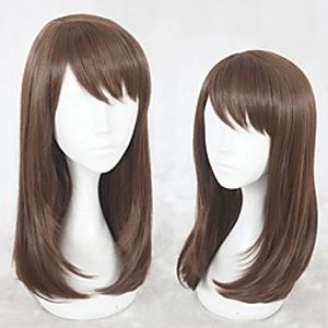 Cosplay Costume Wig Cosplay Wig Heroine Game Love and producer Straight Cosplay Halloween With Bangs Wig Medium Length Brown Synthetic Hair 18 inch Women's Anime Cosplay Soft Brown miniinthebox