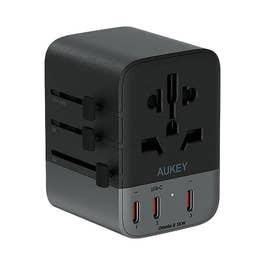 Aukey PA-TA07A BLACK 1 Pc Universal Travel Adapter, Black