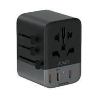 Aukey PA-TA07A BLACK 1 Pc Universal Travel Adapter, Black - thumbnail