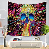 Wall Tapestry Art Decor Blanket Curtain Hanging Home Bedroom Living Room Decoration Polyester Skull Fantasy miniinthebox - thumbnail