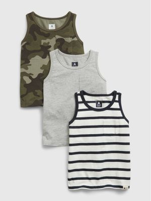 Toddler 100% Organic Cotton Mix and Match Tank Top (3-Pack) Toddler 100% Organic Cotton Mix and Match Tank Top (3-Pack)
