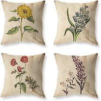Floral Double Side Cushion Cover 4PC/set Soft Decorative Square Throw Pillow Cover Cushion Case Pillowcase for Sofa Bedroom Superior Quality Machine Washable miniinthebox Floral Double Side Cushion Cover 4PC/set Soft Decorative Square Throw Pillow Cover Cushion Case Pillowcase for Sofa Bedroom Superior Quality Machine Washable miniinthebox