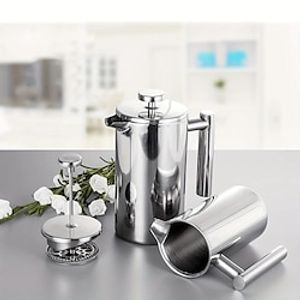 1pc French Press Coffee Maker 11.83oz27.05oz33.81oz, Stainless Steel Double Walled Insulated Coffee Maker Pot, Coffee Servers Lightinthebox