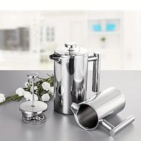 1pc French Press Coffee Maker 11.83oz27.05oz33.81oz, Stainless Steel Double Walled Insulated Coffee Maker Pot, Coffee Servers Lightinthebox - thumbnail