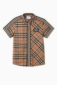 Vintage Check Patchwork Cotton Shirt