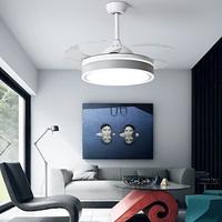 LED Ceiling Fans 108cm 1-Light Dimmable Painted Finishes Metal Acrylic Modern Nordic Style Bedroom Dining room ONLY DIMMABLE WITH REMOTE CONTROL Lightinthebox