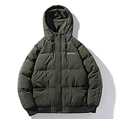 Men's Sports Puffer Jacket Hiking Down Jacket Padded Hiking jacket Winter Outdoor Thermal Warm Windproof Fleece Lining Quick Dry Outerwear Windbreaker Trench Coat Skiing Ski  Snowboard Fishing Grey Lightinthebox