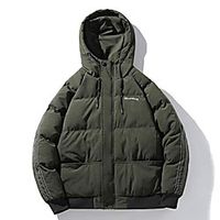 Men's Sports Puffer Jacket Hiking Down Jacket Padded Hiking jacket Winter Outdoor Thermal Warm Windproof Fleece Lining Quick Dry Outerwear Windbreaker Trench Coat Skiing Ski  Snowboard Fishing Grey Lightinthebox - thumbnail