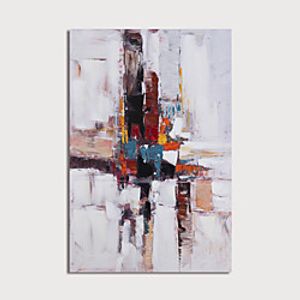 Oil Painting Hand Painted Vertical Abstract Modern Stretched Canvas miniinthebox