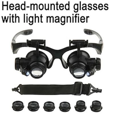 LED Lamp Jeweler Magnifier 15X 20X 25X Lens Magnifying Eye Glasses Loupe Jewelry Appraisal Watch Repair miniinthebox LED Lamp Jeweler Magnifier 15X 20X 25X Lens Magnifying Eye Glasses Loupe Jewelry Appraisal Watch Repair miniinthebox