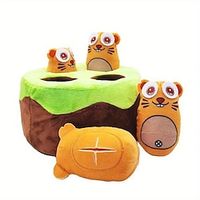 Interactive Hide And Seek Dog Toys Squeaky Plush Dog ToyDurable Puzzle Plush Toys For Small Medium Large Dogs-ToughChew Teething Soft Puppy Toy Whac-A-Mole Game Lightinthebox - thumbnail