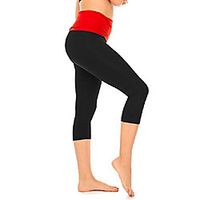 fold over yoga pants for women cotton leggings foldover high waist leggings capri plus size (c7 f) (pink w, 3x-large) Lightinthebox - thumbnail