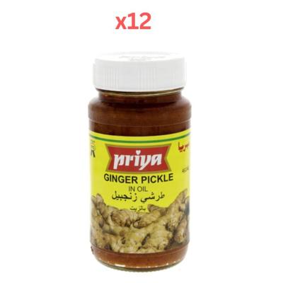 Priya Ginger Pickle In Oil 300g Pack of 12