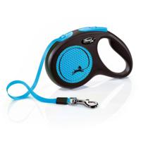 Flexi New Neon Tape Retractable Dog Leash Blue - M-5M