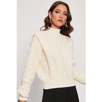 Acrylic Polyester Cable Knit Sweater Jumper - thumbnail