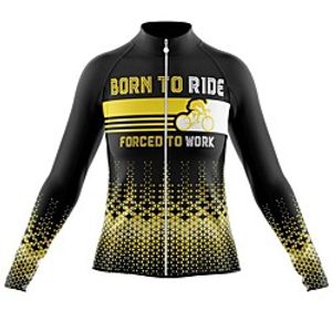21Grams Women's Long Sleeve Cycling Jersey Spandex Black  Yellow Bike Top Mountain Bike MTB Road Bike Cycling Quick Dry Moisture Wicking Sports Clothing Apparel  Stretchy  Athleisure Lightinthebox