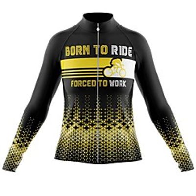 21Grams Women's Long Sleeve Cycling Jersey Spandex Black  Yellow Bike Top Mountain Bike MTB Road Bike Cycling Quick Dry Moisture Wicking Sports Clothing Apparel  Stretchy  Athleisure Lightinthebox