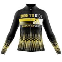 21Grams Women's Long Sleeve Cycling Jersey Spandex Black  Yellow Bike Top Mountain Bike MTB Road Bike Cycling Quick Dry Moisture Wicking Sports Clothing Apparel  Stretchy  Athleisure Lightinthebox - thumbnail