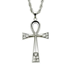Women's Men's Pendant Necklace Charm Necklace Retro Cross Precious Fashion Classic Zircon Gold Plated Alloy Silver 76 cm Necklace Jewelry 1pc For Christmas Halloween Party Evening Street Gift Lightinthebox