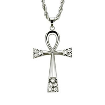 Women's Men's Pendant Necklace Charm Necklace Retro Cross Precious Fashion Classic Zircon Gold Plated Alloy Silver 76 cm Necklace Jewelry 1pc For Christmas Halloween Party Evening Street Gift Lightinthebox