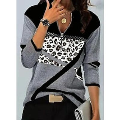Women's Shirt Blouse Black Red Blue Floral Print Long Sleeve Holiday Weekend Streetwear Casual Round Neck Regular Floral S miniinthebox
