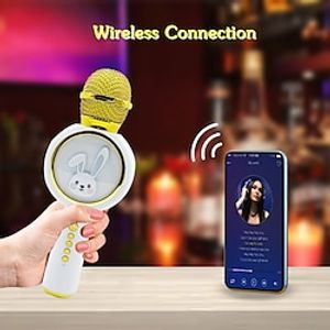 New X6 children's early education K-song microphone wireless Bluetooth microphone audio all-in-one machine household children miniinthebox