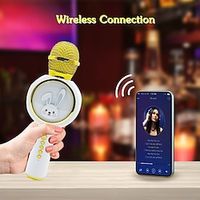 New X6 children's early education K-song microphone wireless Bluetooth microphone audio all-in-one machine household children miniinthebox - thumbnail