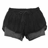 kaicran women's drawstring elastic waist sports shorts 2019 newest double layer quick dry comfy lightweight bottom trunks (m, gray) Lightinthebox - thumbnail