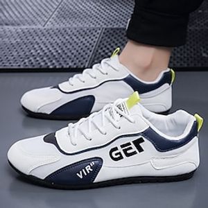 Men's Shoes Sneakers Espadrilles Light Soles Slip-on Sneakers Casual British Preppy Daily Office  Career Cycling Shoes Walking Shoes Leather Canvas Breathable Black White Gray Color Block Summer Lightinthebox