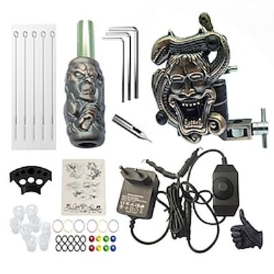 BaseKey Professional Tattoo Kit Tattoo Machine - 1 pcs Tattoo Machines, Professional Aluminum Alloy 16 W Coil Tattoo Machine Lightinthebox