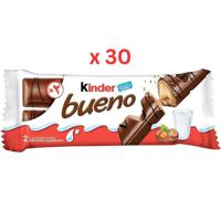 Kinder Bueno Chocolate 43G, Carton Of 30Pcs