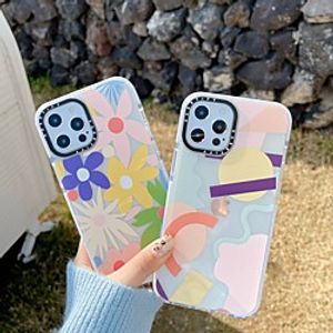 Phone Case For Apple Back Cover iPhone 12 Pro Max 11 SE 2020 X XR XS Max 8 7 Shockproof Dustproof Geometric Pattern Flower TPU miniinthebox