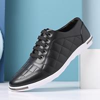 Men's Oxfords Dress Shoes Plus Size Comfort Shoes Business Casual Office Career PU Lace-up Black White Blue Summer Spring Fall Lightinthebox