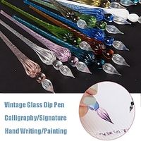 1pc Vintage Glass Dip Dipping Pen Art Painting Supplies Filling Ink Signature Calligraphy Fountain Pen miniinthebox - thumbnail