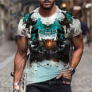 Men's Unisex Tee T shirt Shirt 3D Print Anime Graphic Prints Print Short Sleeve Daily Tops Casual Designer Big and Tall Blue Lightinthebox
