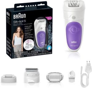 Braun Silk Epil 5 Wet & Dry Epilator With 4 Extras - SE 5541