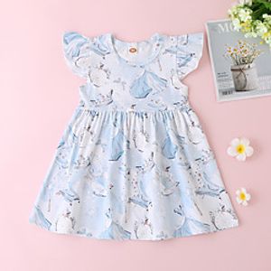 Baby Girls' Basic Print Sleeveless Dress White miniinthebox