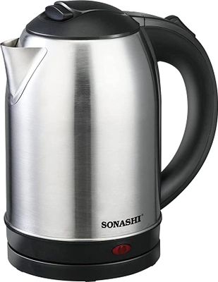 Sonashi 1.8 Litres Stainless Steel Cordless Kettle 1500W, (SKT-1813)